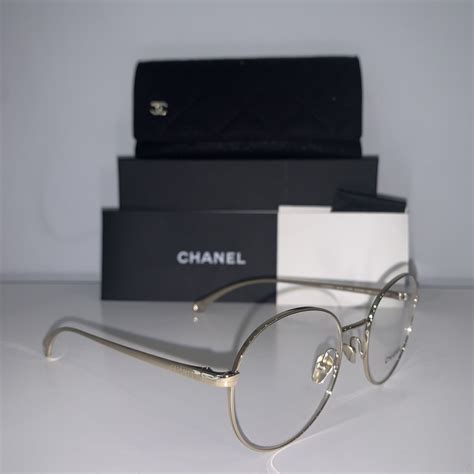 chanel glasses gold frame|authentic Chanel eyeglass frames.